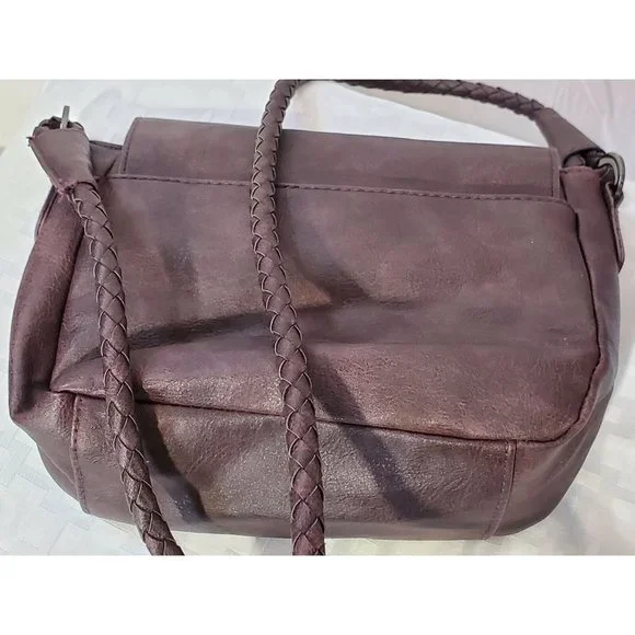 Circus for Sam Edelman Intricate Design Maroon Faux Leather Purse - Picture 5 of 8